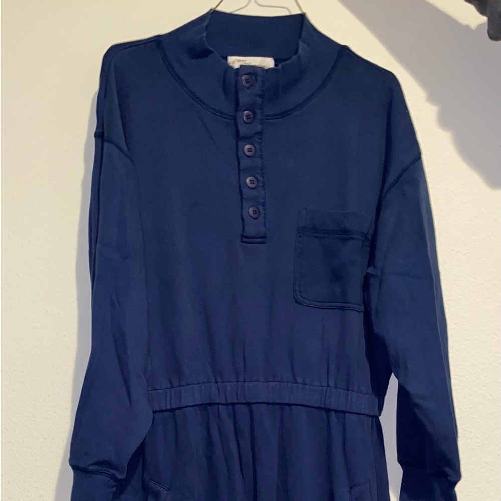 Navy Blue Midi Dress